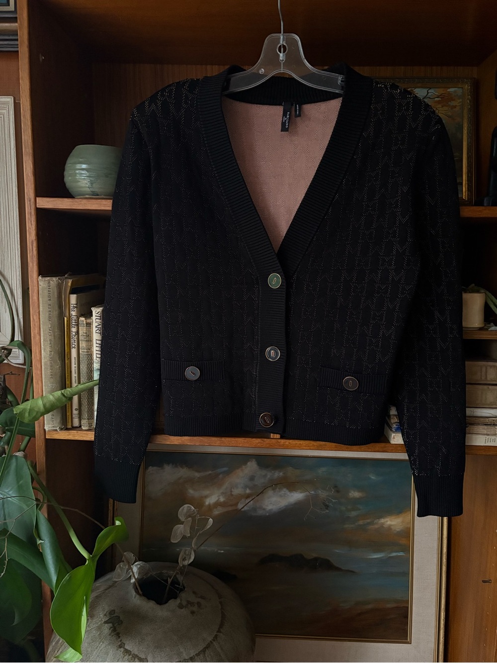 Marciano by Guess Monogram Button Cardigan L
